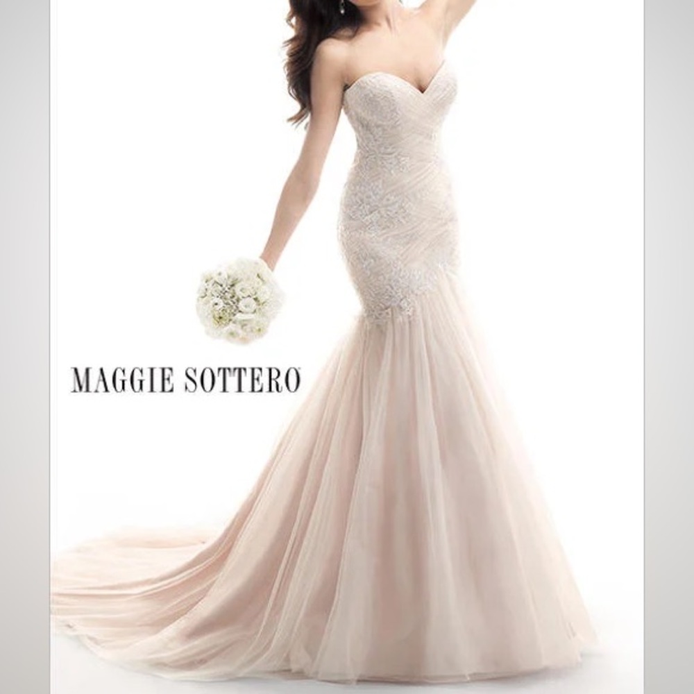 Maggie Sottero Haven Wedding Dress Blush Size 4